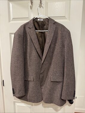 Coofandy Men's Brown Heather Sport Coat - Tailored Single-Breasted Blazer